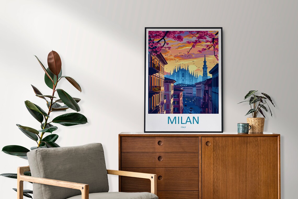 Milan Travel Poster, Europe Wall Art Print - Image 2