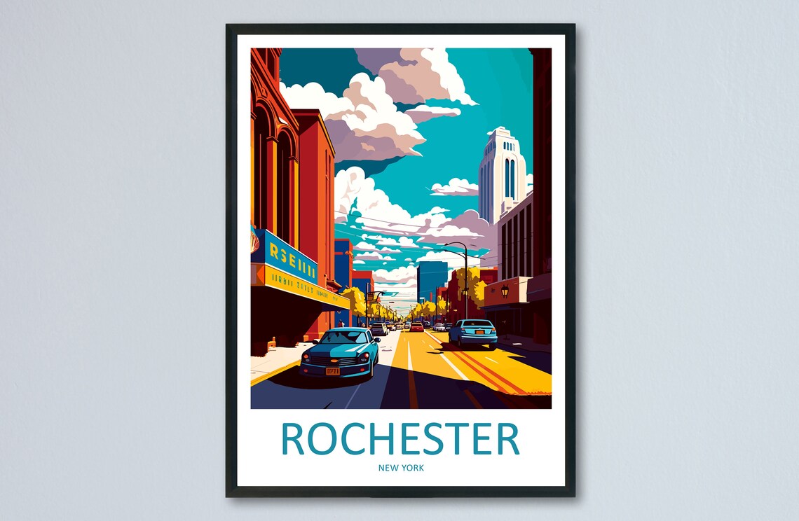 Rochester Travel Poster, New York State Art Print