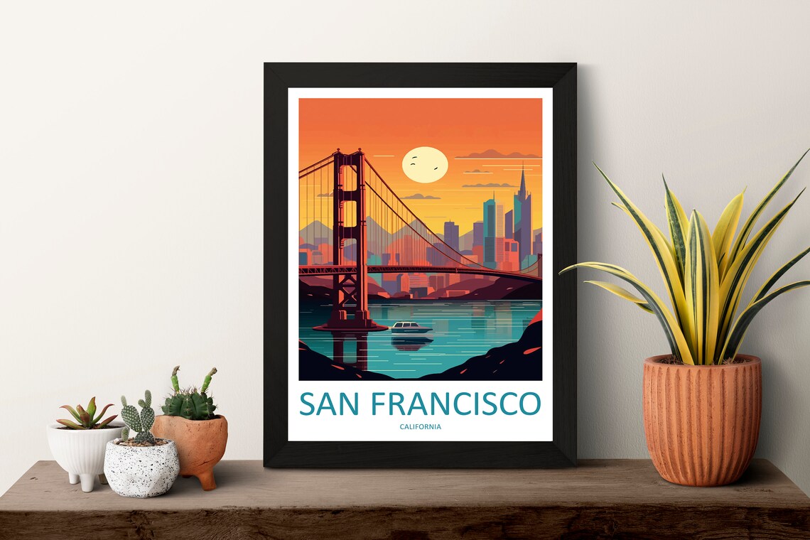 San Francisco Wall Hanging Home Decor Wall Art Print - Image 3