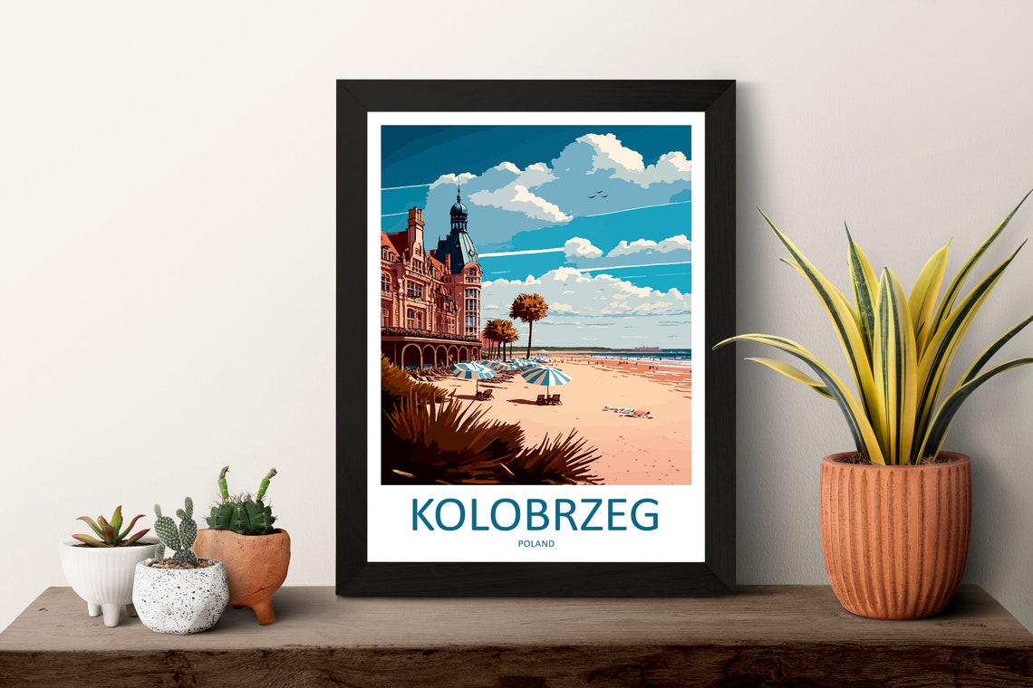 Kolobrzeg Travel Print Wall Art Kolobrzeg Wall Hanging Home Dcor Kolobrzeg Gift Art Lovers Poland Art Lover Gift Kolobrzeg Travel Wall Art - Image 3