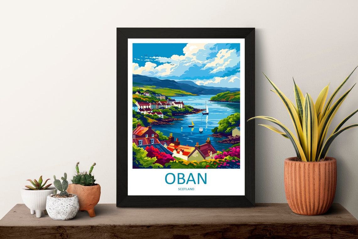 Oban Travel Poster, Scotland Place Art - Image 3