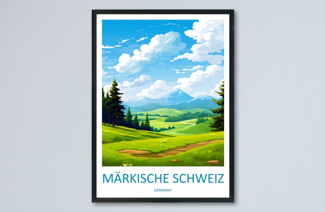 Markische Schweiz Germany Rolling Hills Mountain View Poster