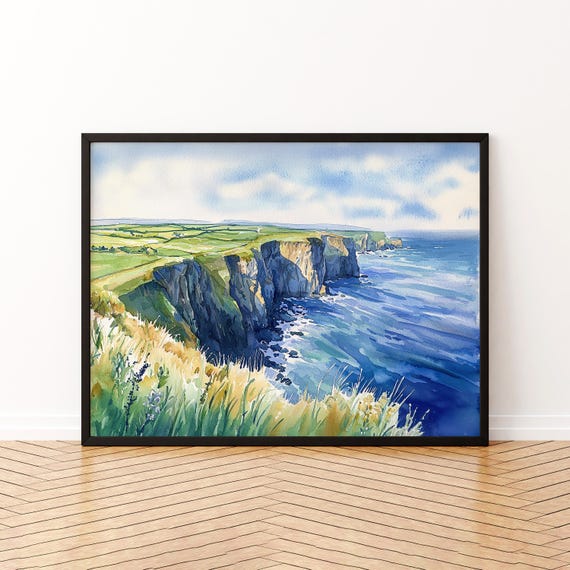 Cork Watercolor Poster Wall Art Hanging Home Dcor Gift Lovers Ireland