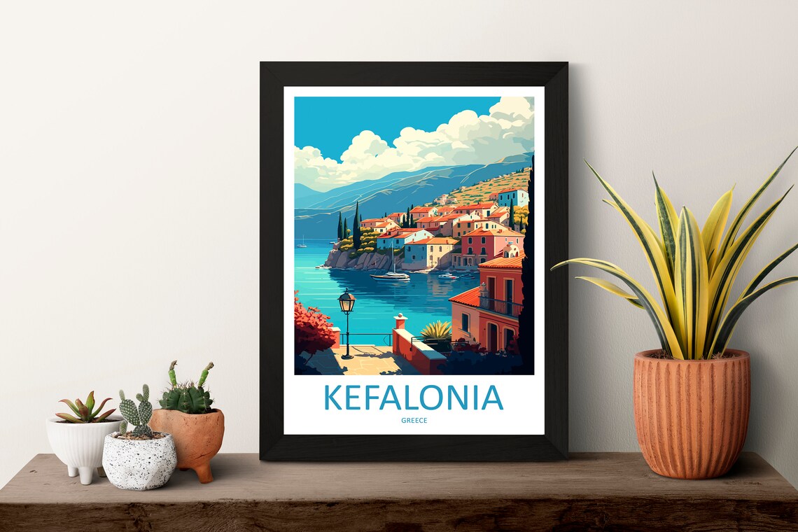 Kefalonia Greece Travel Poster, Home Decor - Image 3