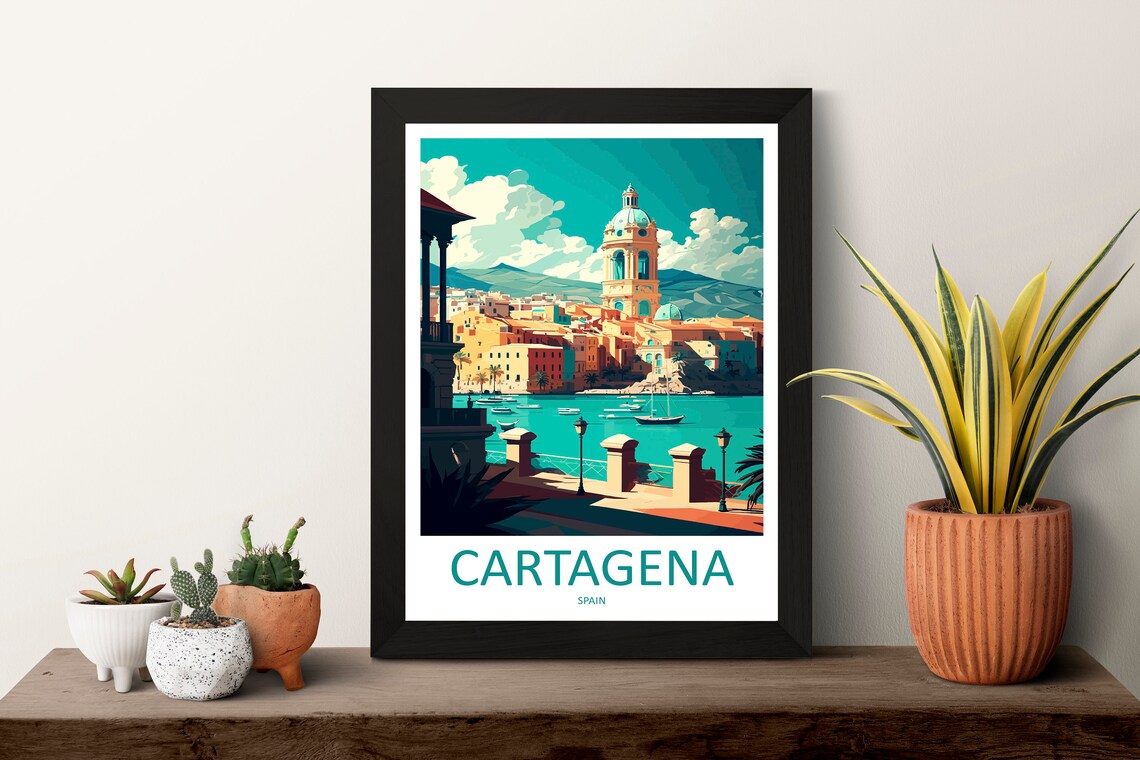Cartagena Travel Poster, Spain Wall Art Print - Image 3