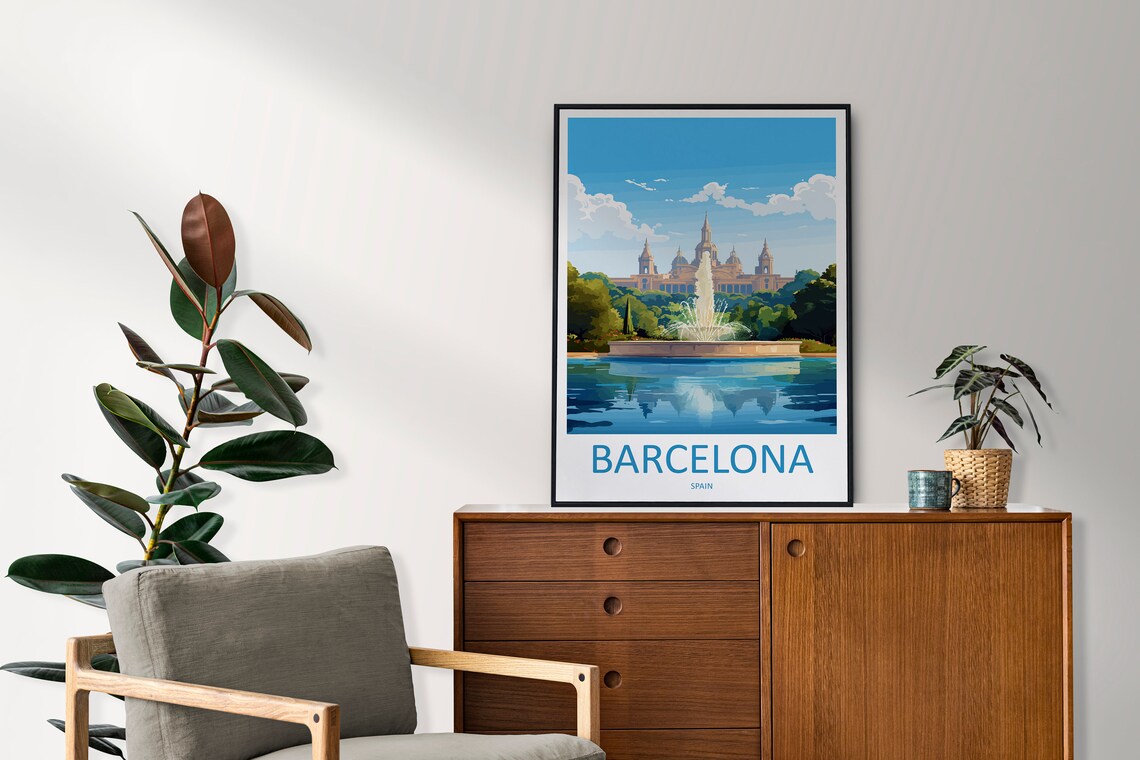 Barcelona Travel Poster, Spain Place Print - Image 2
