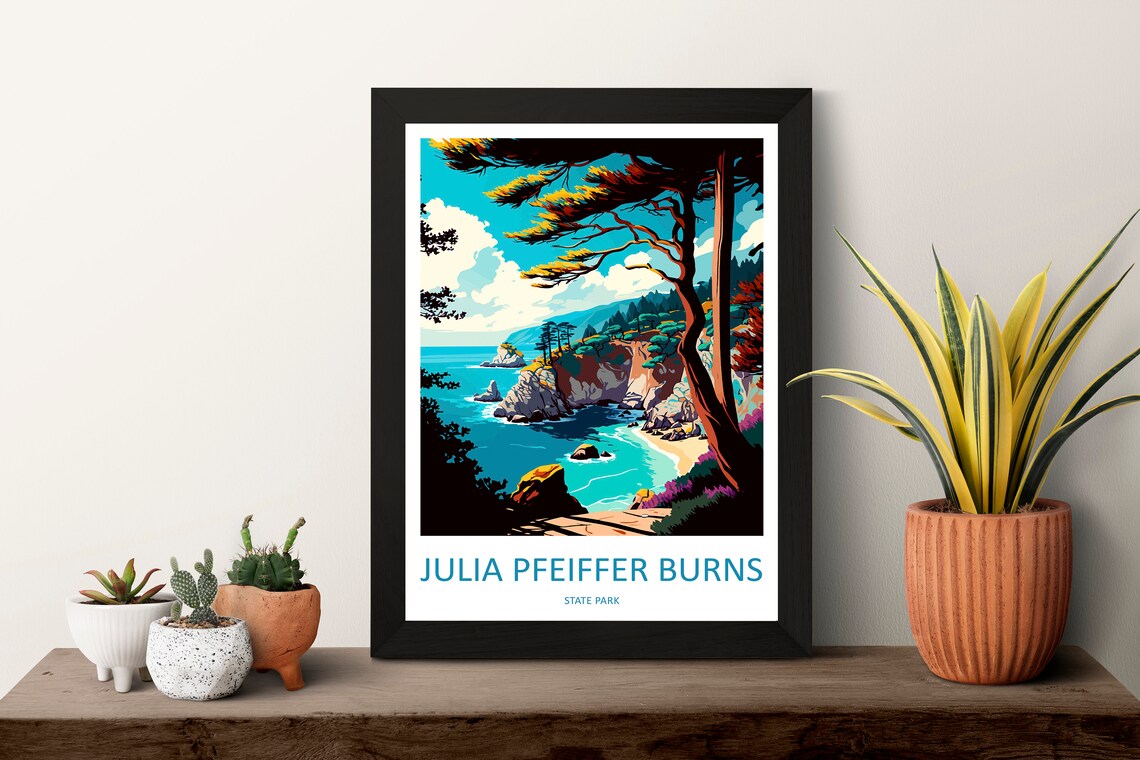 Julia Pfeiffer Burns State Park Travel Poster, California - Image 3