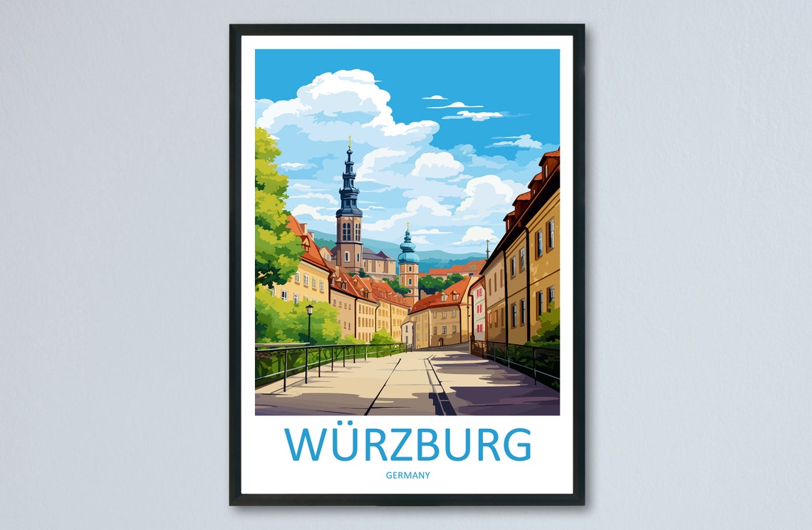 Wrzburg Travel Print Wall Art Wrzburg Wall Hanging Home Decor Wrzburg Gift Art Lovers Wall Art Print Art Wrzburg Germany