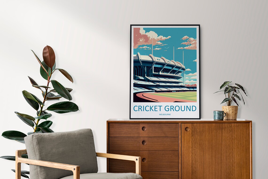 Melbourne Cricket Ground Travel Poster, Australia - Image 2