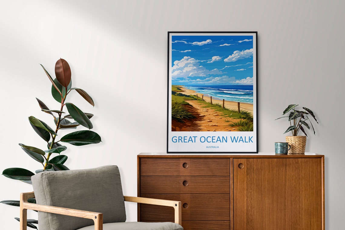 Great Ocean Walk Australia Sandy Dune Beach Path Travel Poster - Image 2