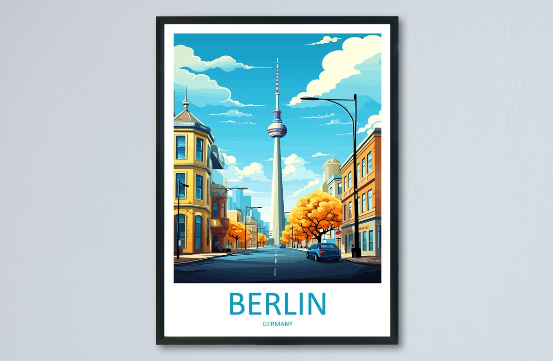 Berlin Travel Poster, Germany Wall Art Print