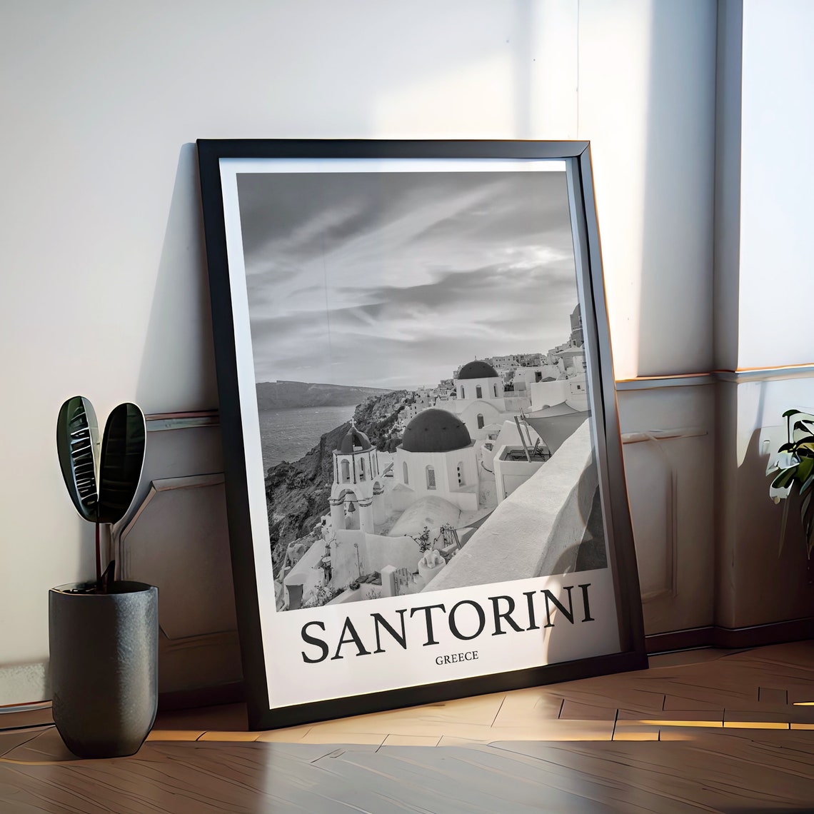 Santorini Photo Print Of Santorini Greece Travel Photo Hanging Decor Photo Travel Art Gift For Travel Artwork Wall Art Framed Photo Travel - Image 2