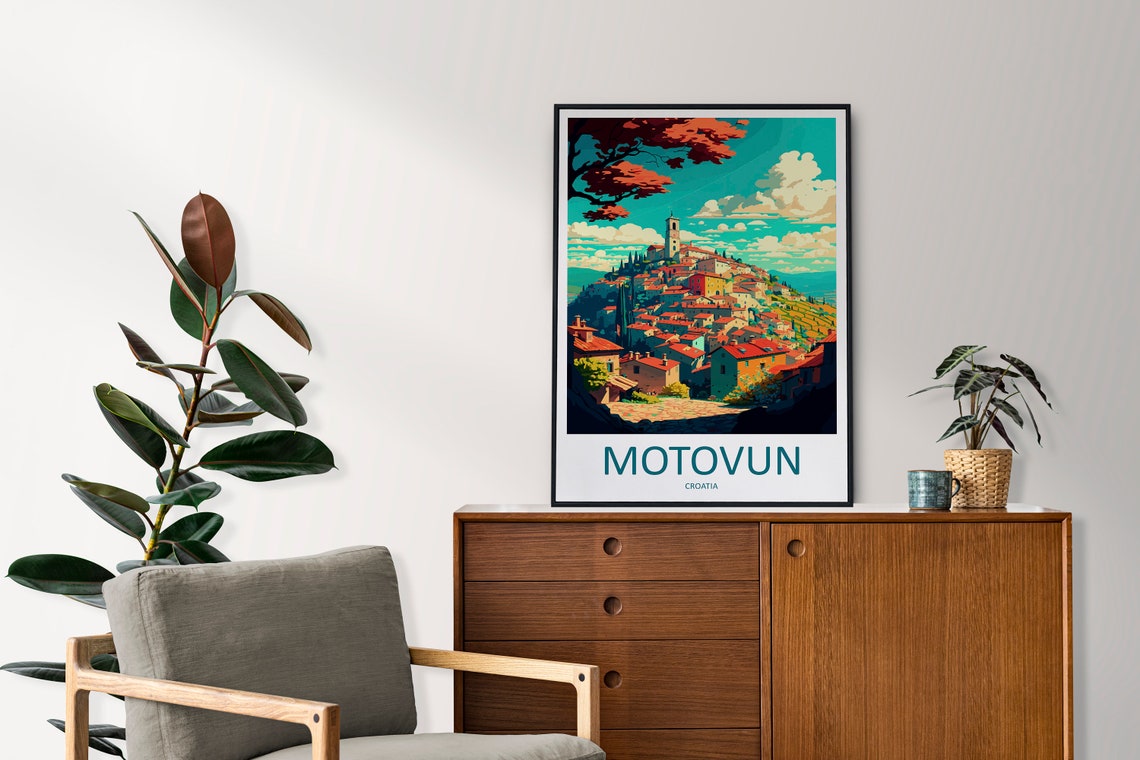Motovun Travel Print Wall Art Motovun Wall Hanging Home Dcor Motovun Gift Art Lovers Croatia Art Lover Gift Motovun Travel Poster Art - Image 2