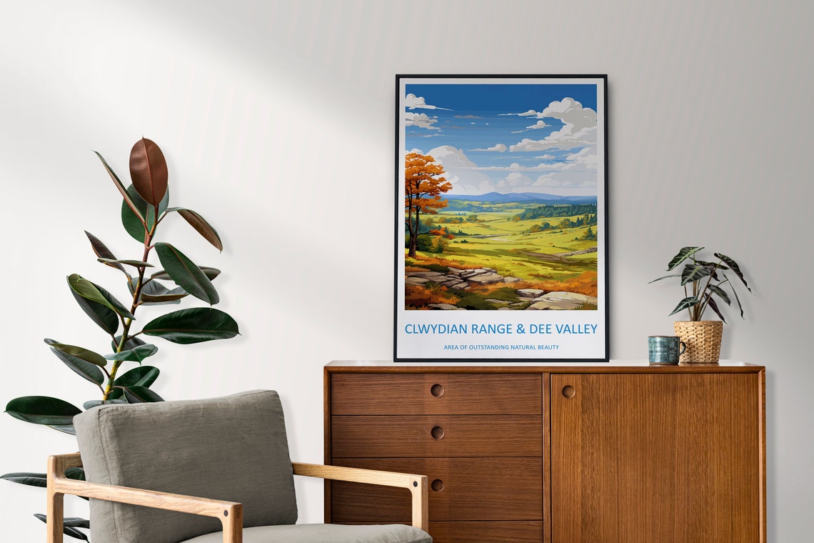 Clwydian Range And Dee Valley Autumn Rolling Hills View Poster - Image 2