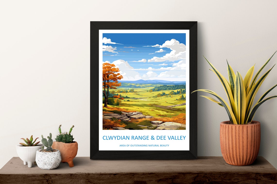 Clwydian Range And Dee Valley Autumn Rolling Hills View Poster - Image 3
