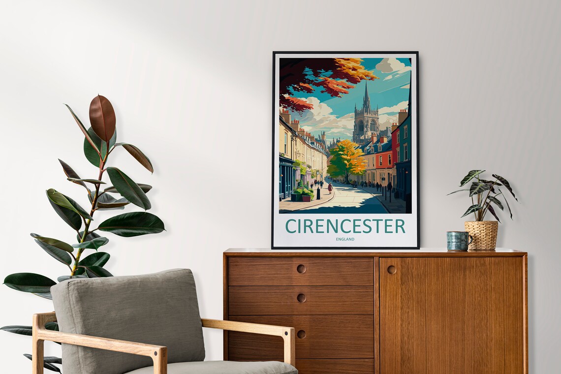 Cirencester Travel Poster, England Wall Art Print - Image 2