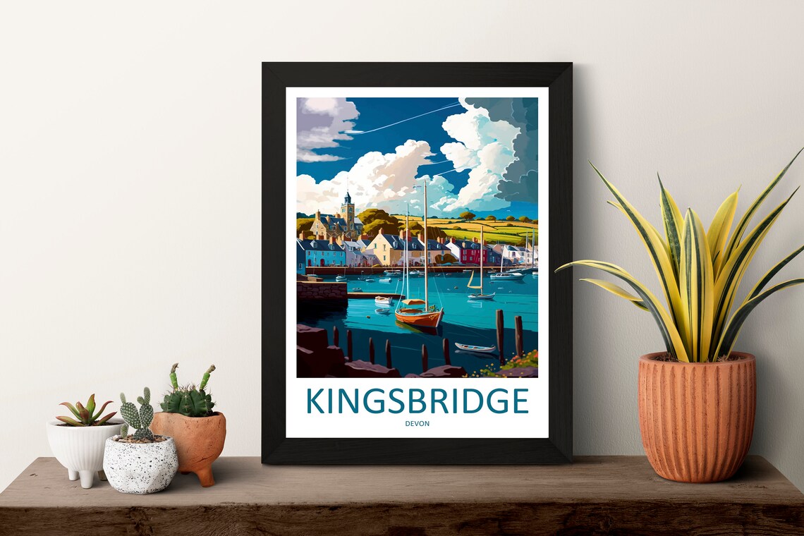 Kingsbridge Travel Poster, England Place Print - Image 3
