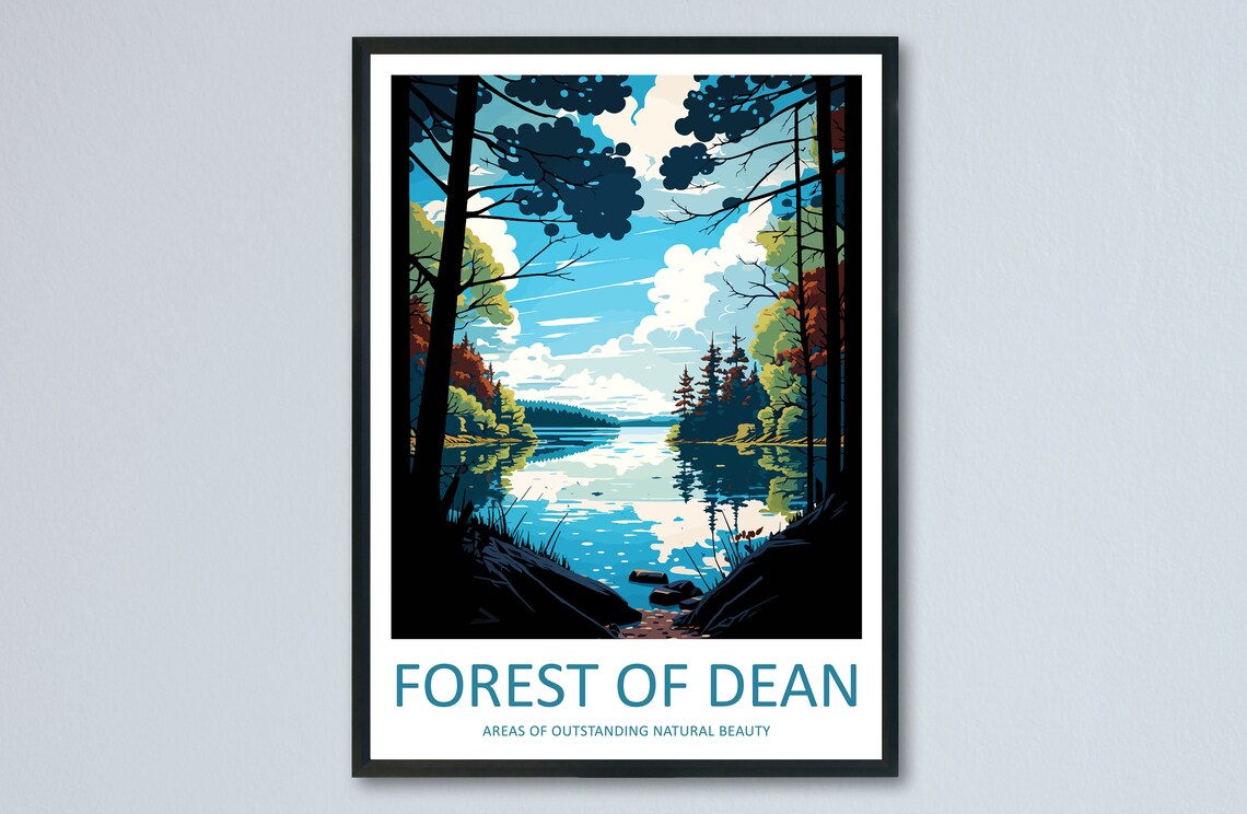 Forest of Dean Travel Poster, Travel Art