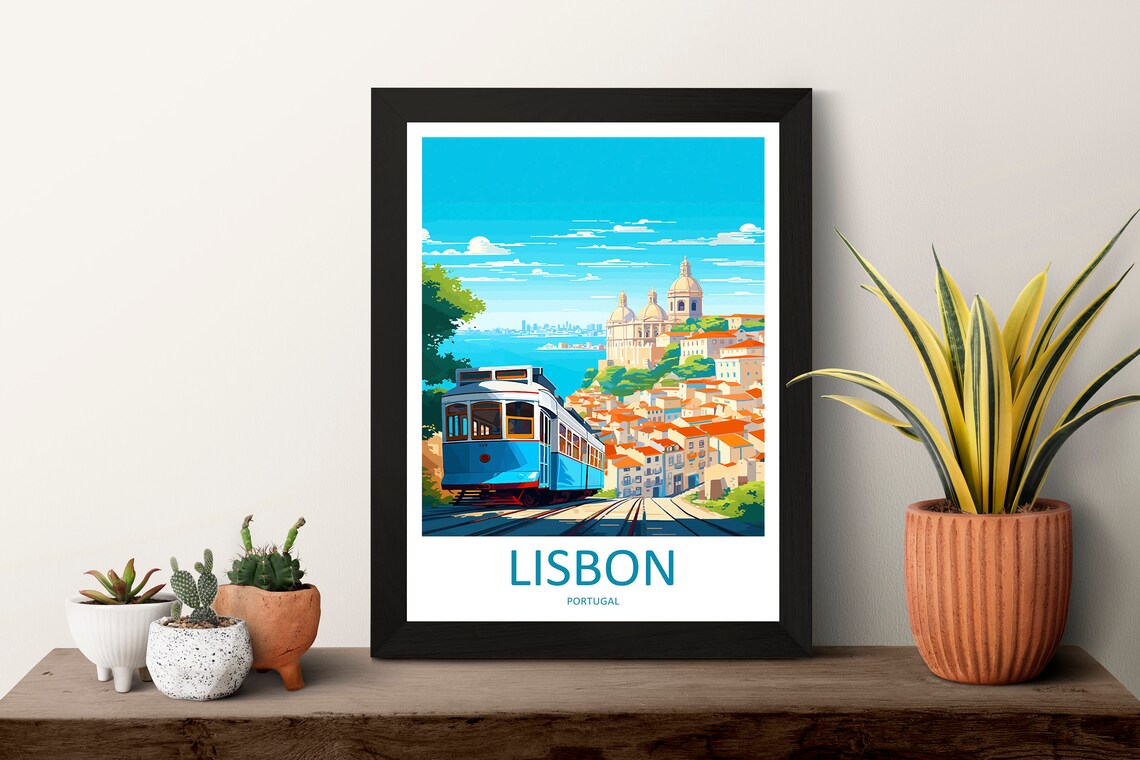 Lisbon Tram Travel Poster, Portugal Wall Decor - Image 3