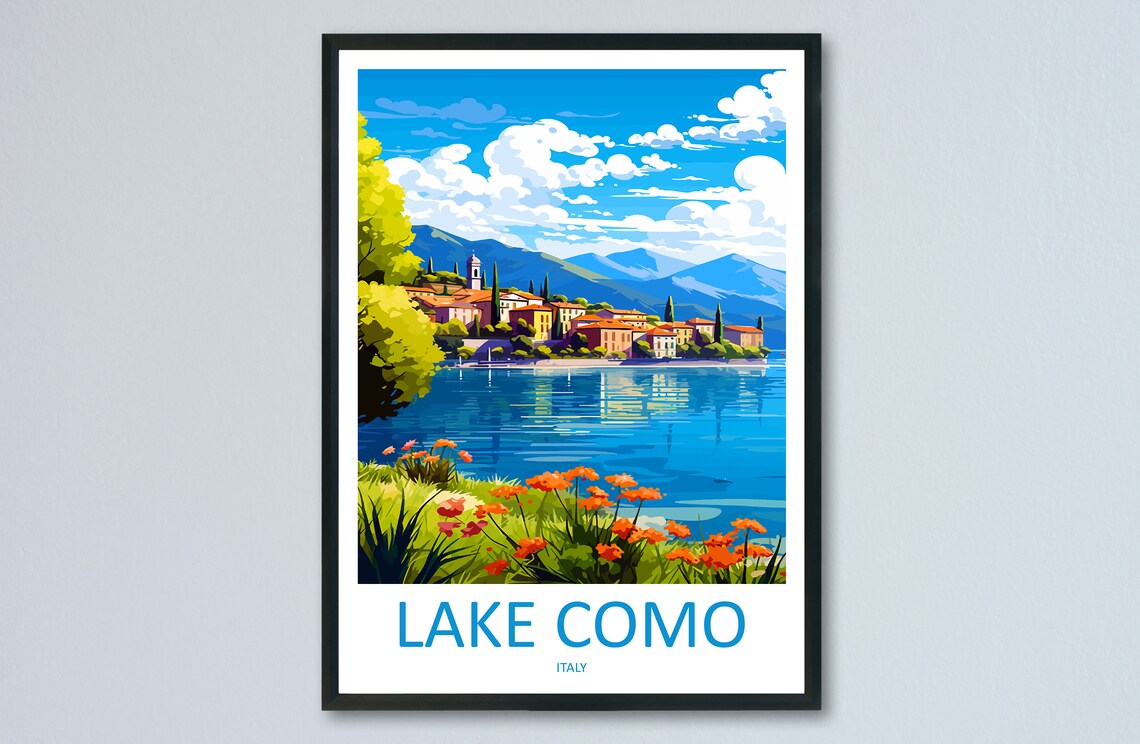 Lake Como Italy Home Decoration Travel Poster
