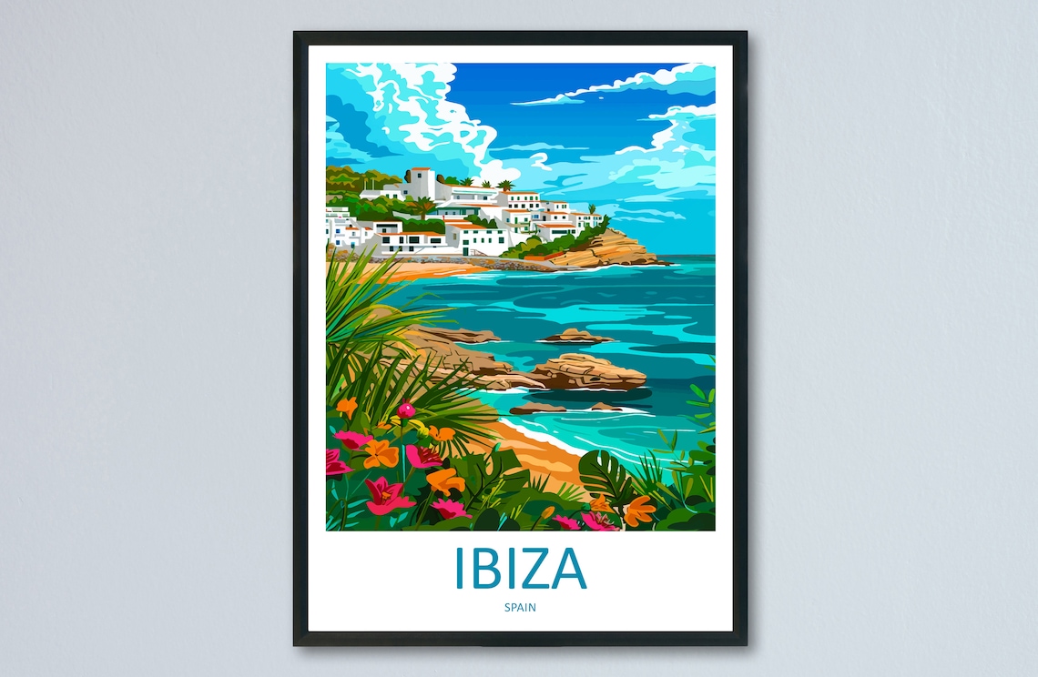 Ibiza Wall Dcor Art Lovers Travel Poster