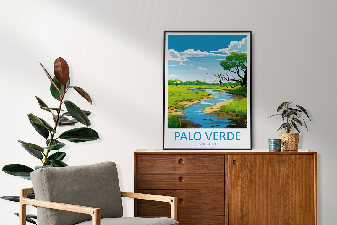 Palo Verde National Park Costa Rica Wetland River Birds Travel Poster - Image 2