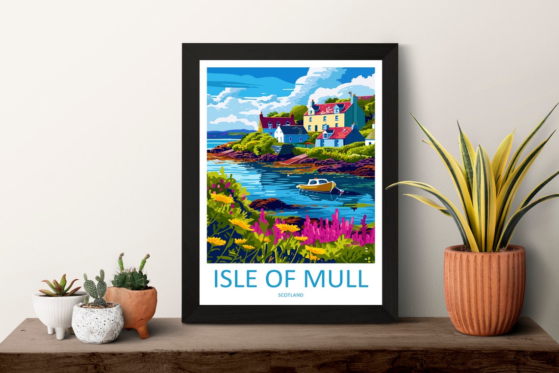 Isle Of Mull Travel Print Wall Art Isle Of Mull Wall Hanging Home Dcor Isle Of Mull Gift Art Lovers Scotland Art Lover Gift Isle Of Mull - Image 3