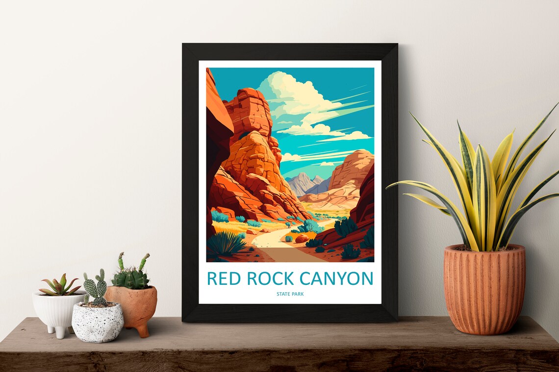 Red Rock Canyon State Park Travel Poster, California - Image 3