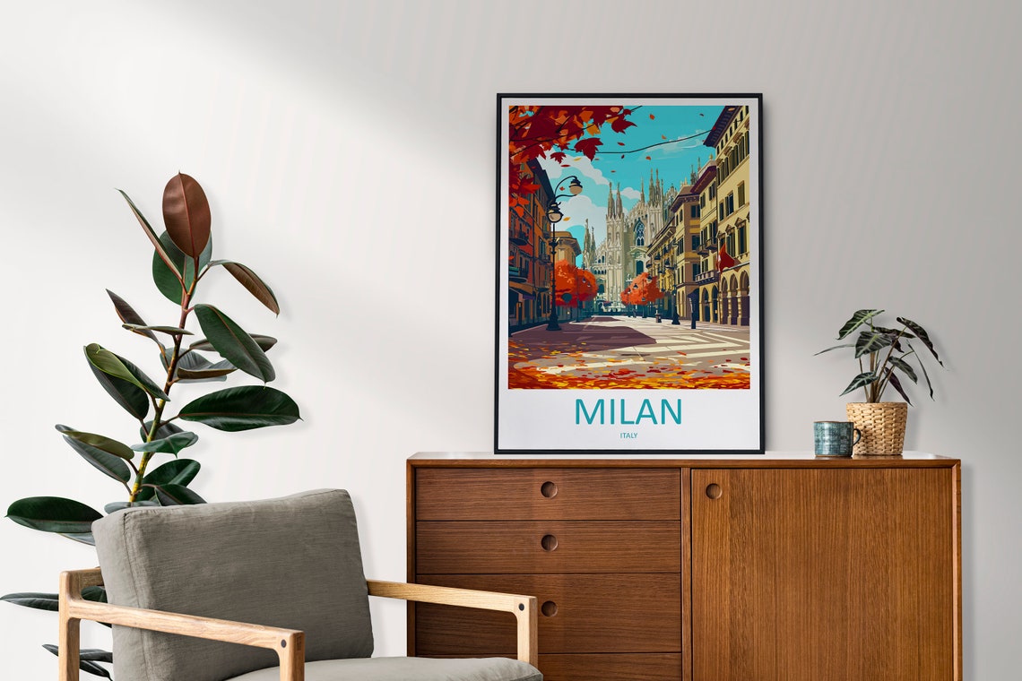 Milan Travel Poster, Europe Wall Decor - Image 2