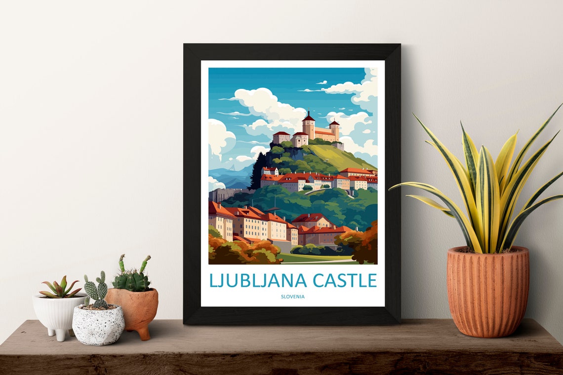 Ljubljana Travel Print Ljubljana Home Dcor Slovenia Art Print Ljubljana Wall Print For Gift Wall Hanging Art Travel Slovenia Artwork - Image 3
