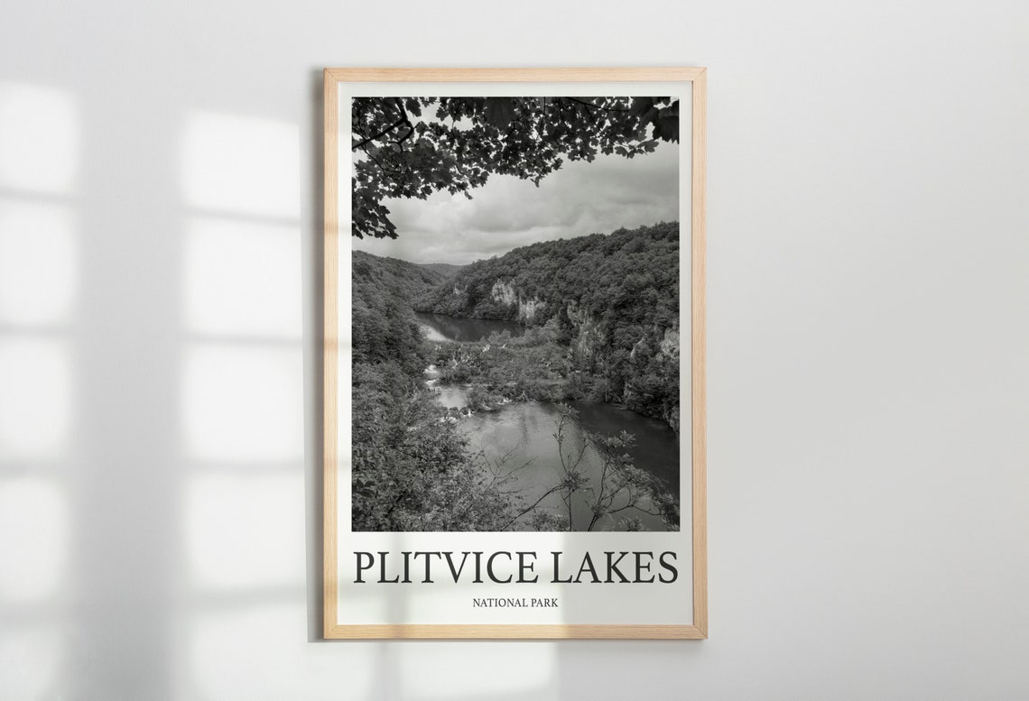 Plitvice Lakes Photo Print Of Plitvice Lakes Croatia Travel Photo Hanging Decor Photo Travel Art Gift For Travel Artwork Wall Art Framed