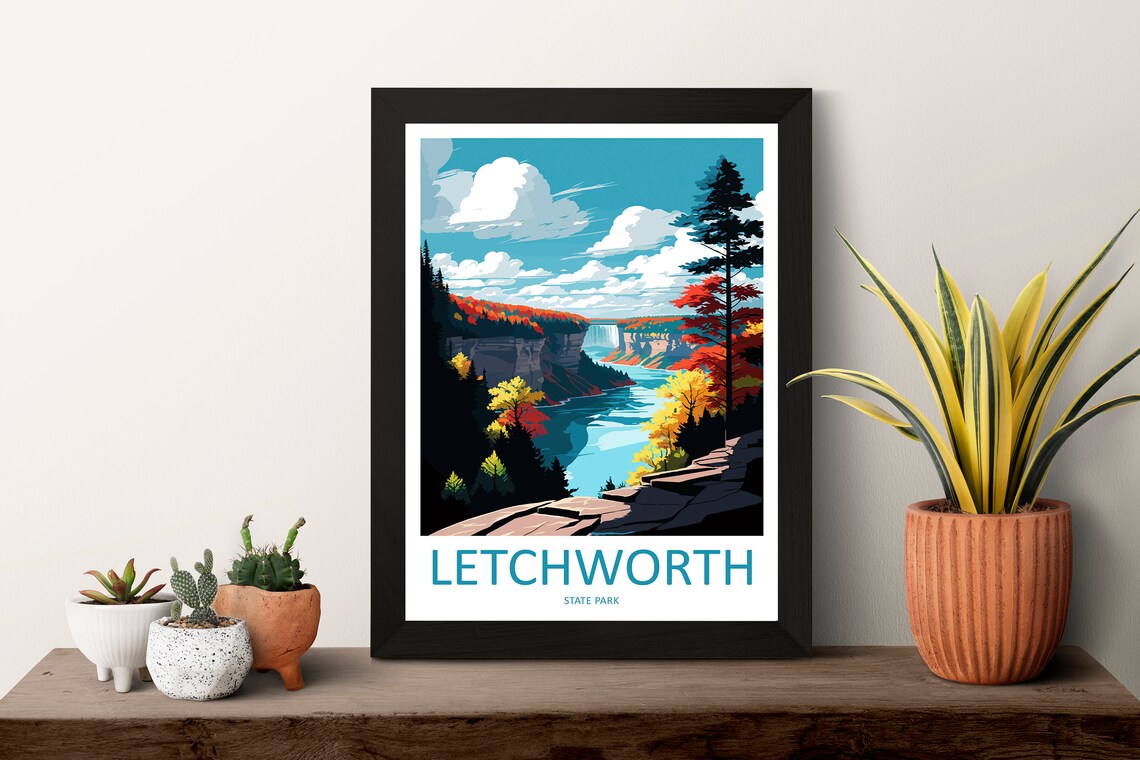 Letchworth State Park Travel Poster, New York State - Image 3