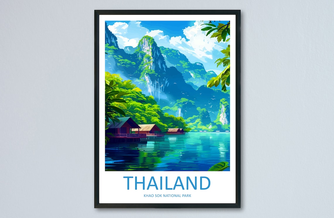 Khao Sok National Park Travel Poster, Thailand