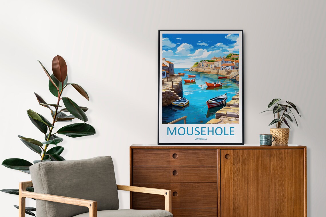 Mousehole Travel Poster, England Place Print - Image 2