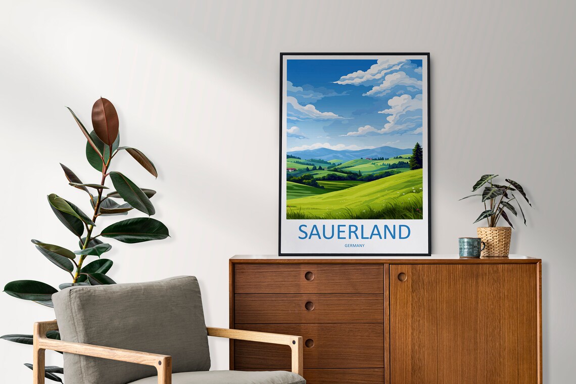 Sauerland Travel Poster, Germany Wall Art Print - Image 2