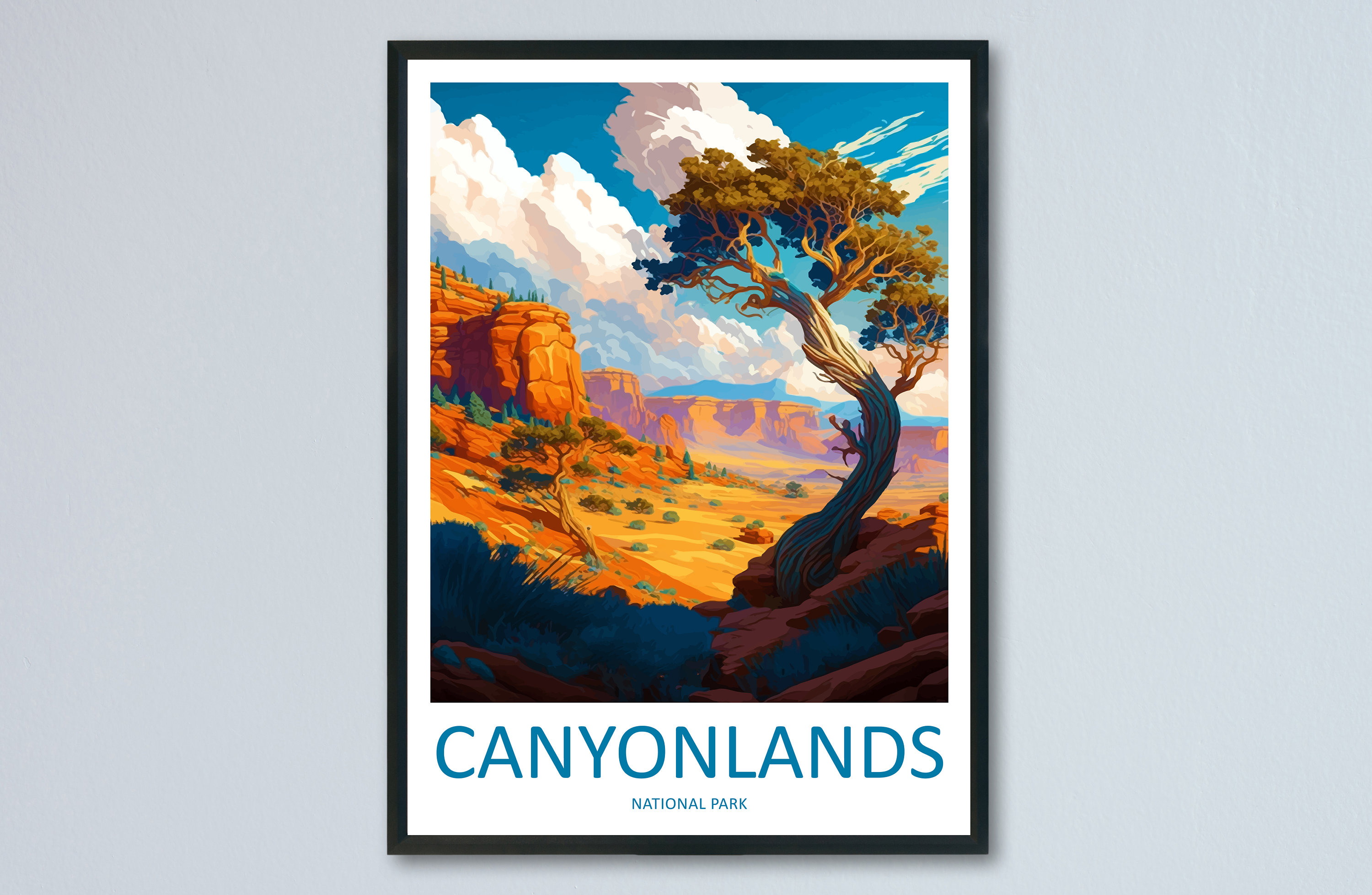Canyonlands National Park Travel Poster, Wall Art Print