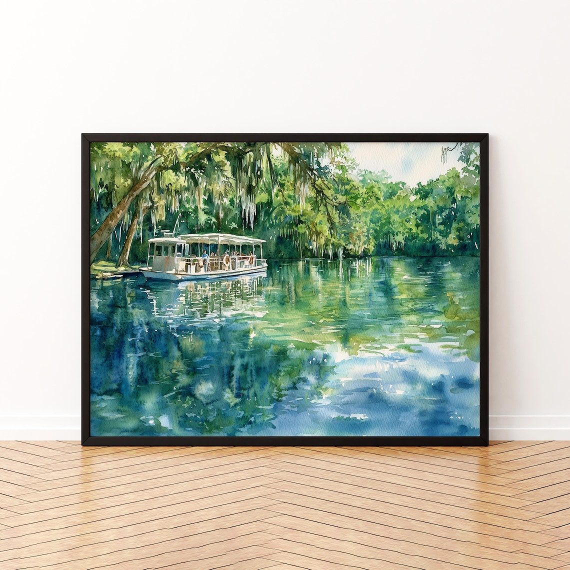 Silver Springs State Park Watercolor Travel Poster