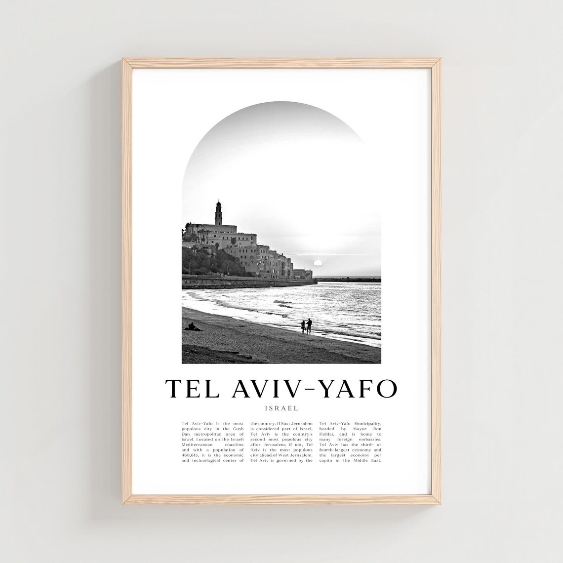 Tel Aviv-Yafo Israel Beach Old Jaffa City Photo Travel Poster