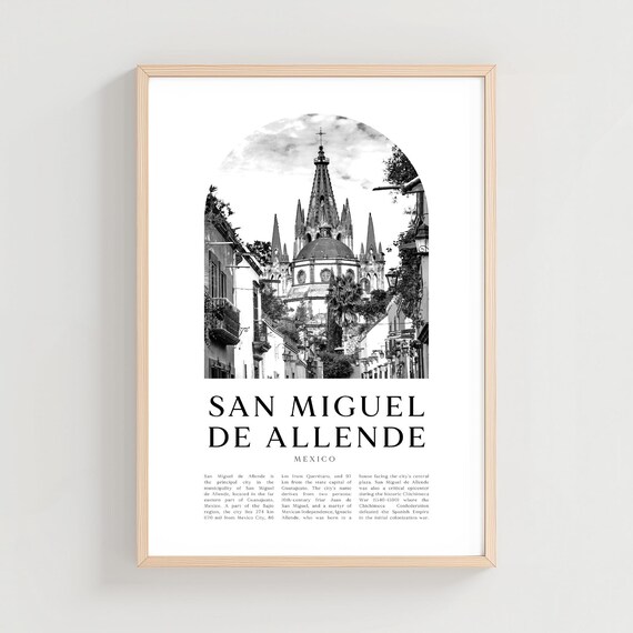 San Miguel De Allende Travel Poster Print Wall Art Mexico City Na204m