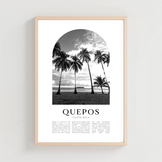 Quepos Travel Poster Print Wall Art Costa Rica City Gift Decor Ce47m