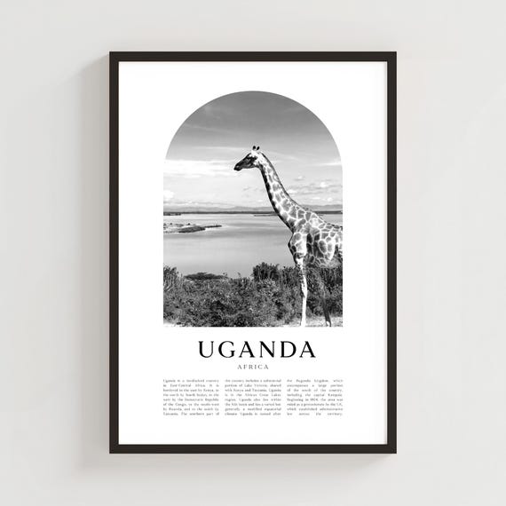 Uganda Travel Poster Print Wall Art Africa City Gift Decor Af126m