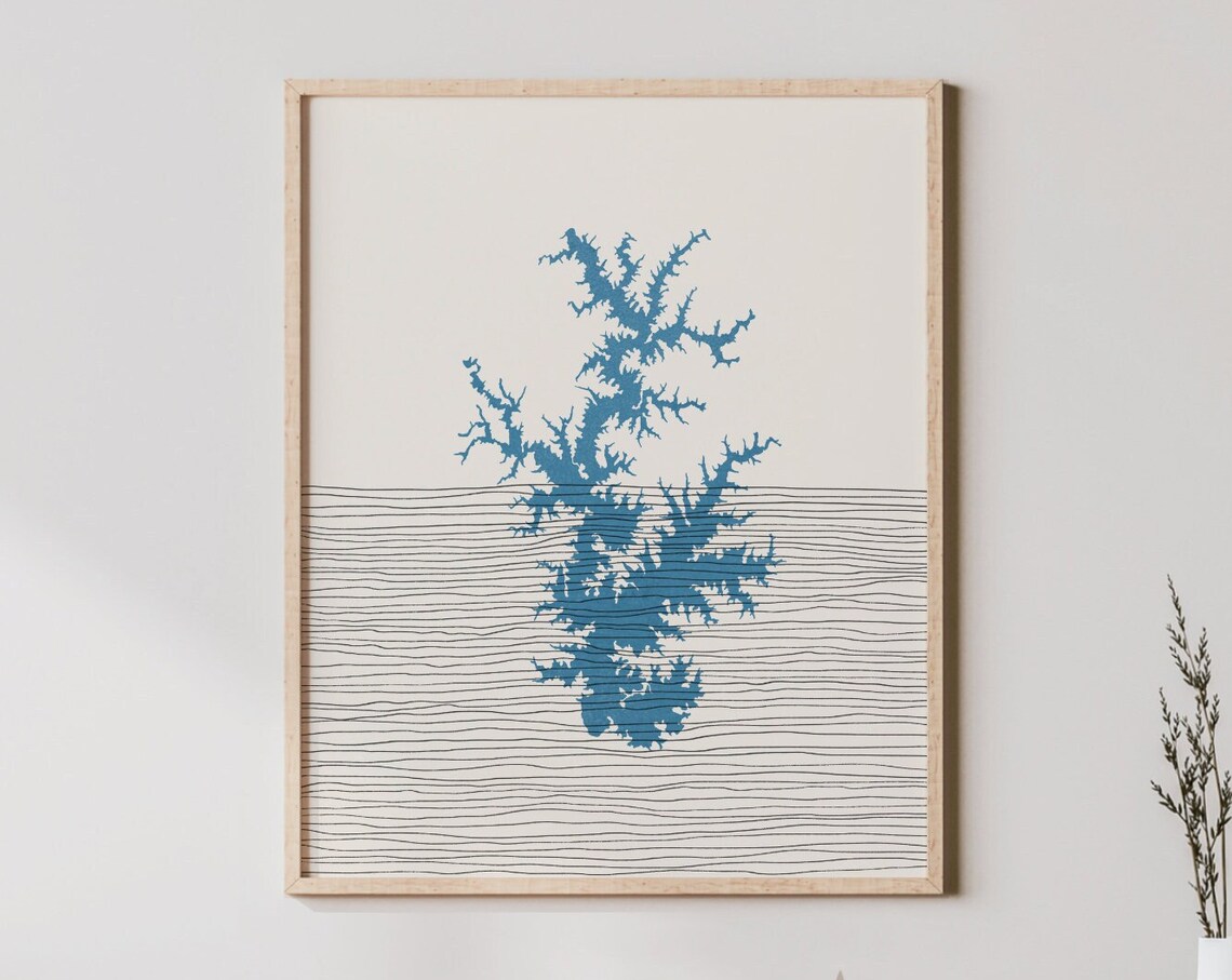 Lake Norman Boho Art Print, North Carolina Decor