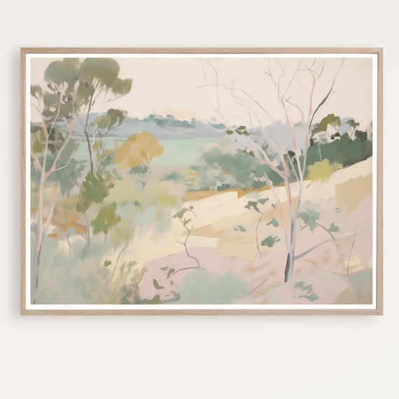 Landscape Australian Print Abstract Painting Watercolor Country Instant