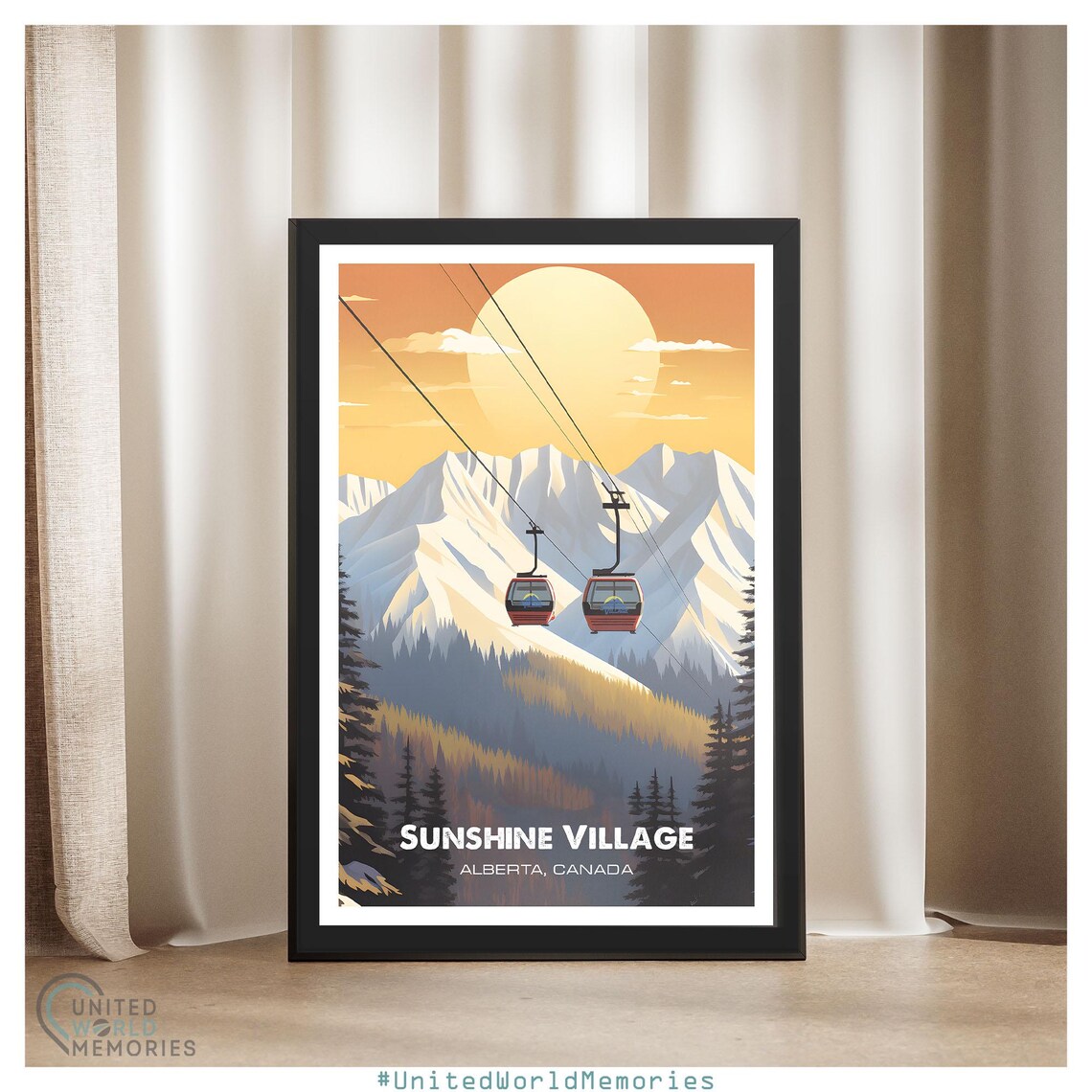 Banff Sunshine Village Gondola Adventure Travel Poster - Image 4