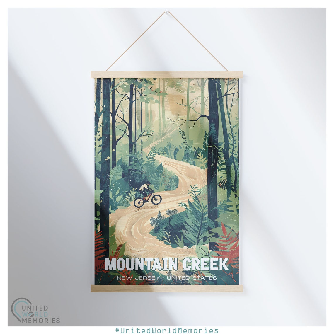 Mountain Creek Bike Park Woodland Adventure Poster Mountain Bike Poster New Jersey Bike Gift - Image 5