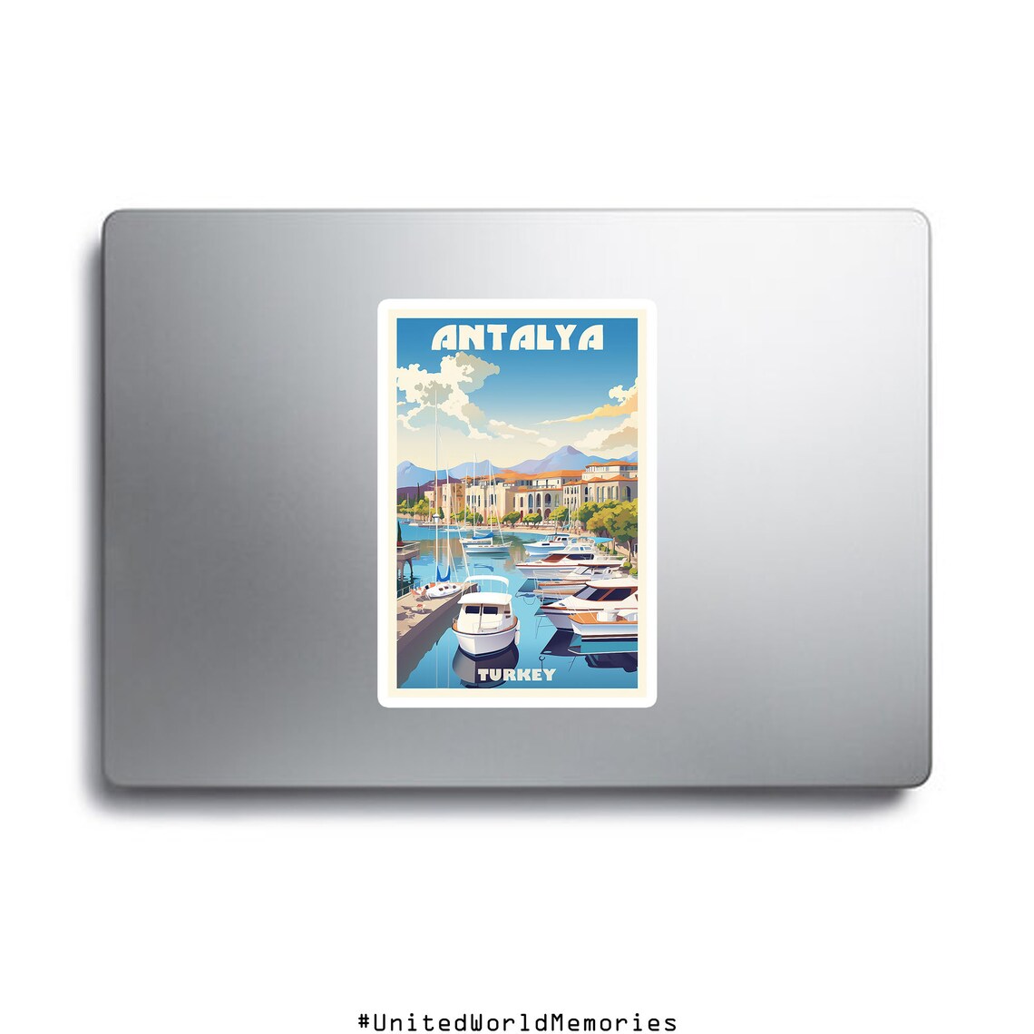 Antalya Turkey Marina Harbor Sailing Yacht Waterfront Poster - Image 2