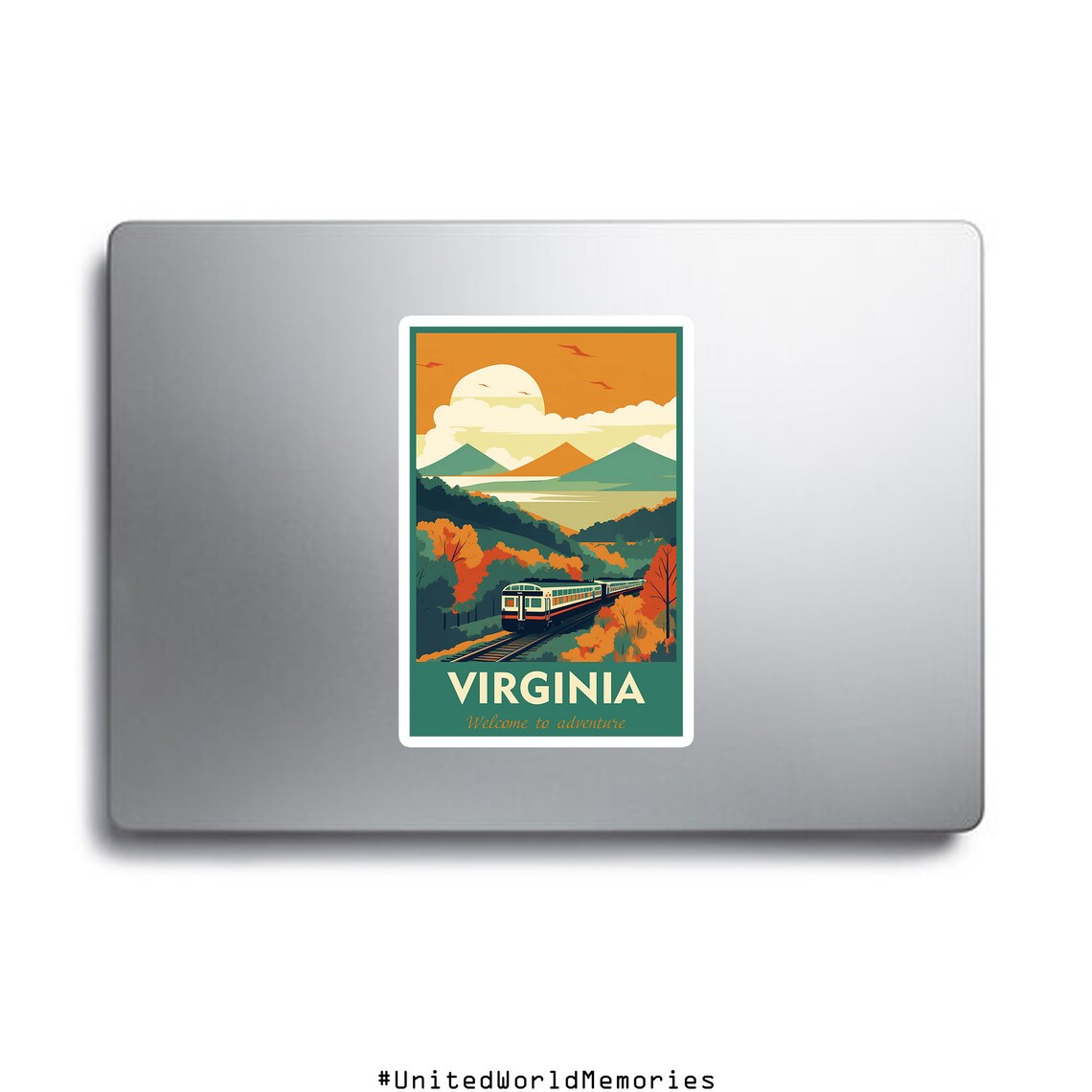 Virginia Vintage Travel Poster, State Rail Train Art Print