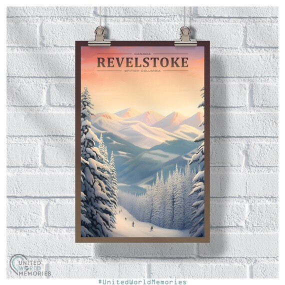 Revelstoke British Columbia Winter Snowy Forest Valley Poster