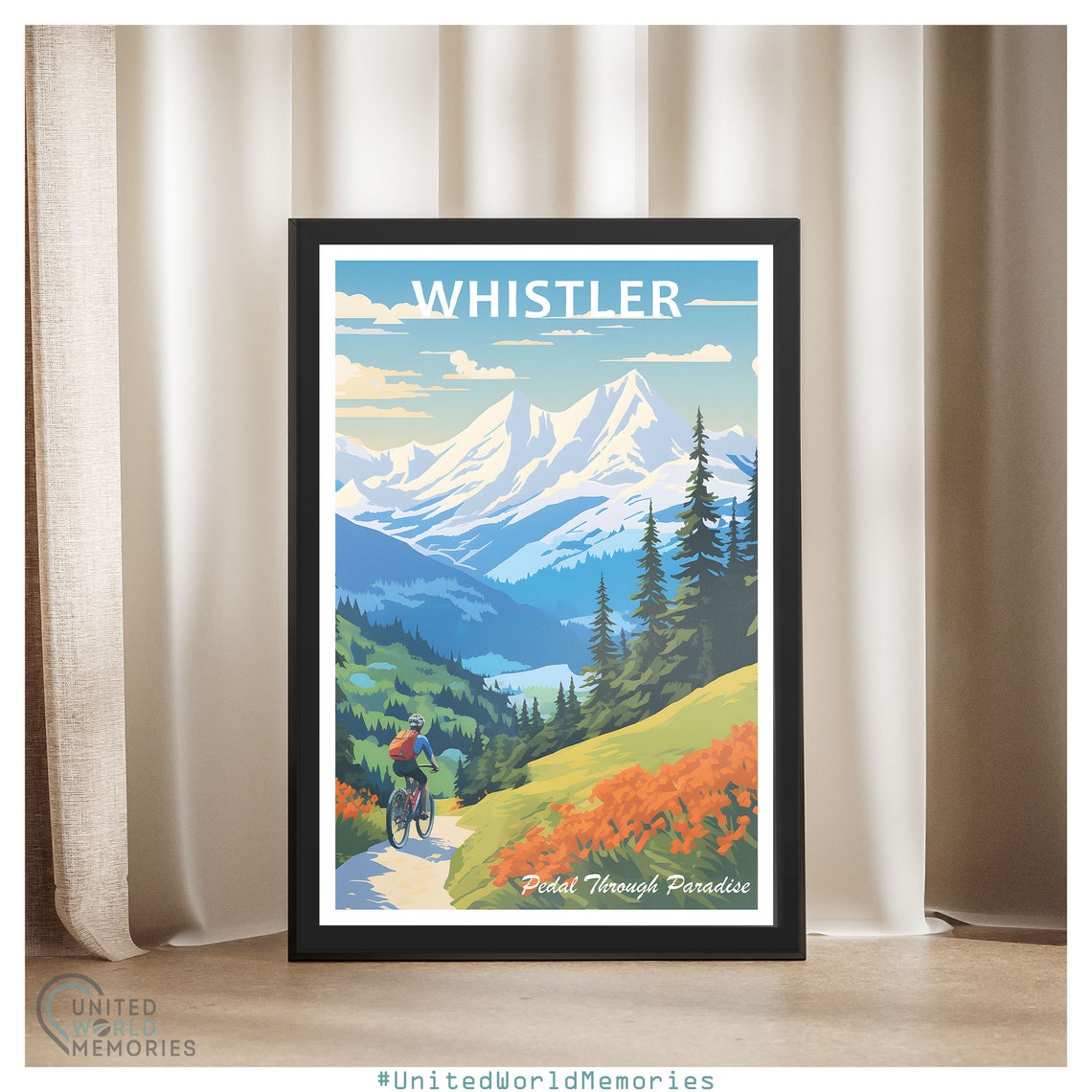 Whistler Mountain Biking Trail Paradise Summer Adventure Poster - Image 4