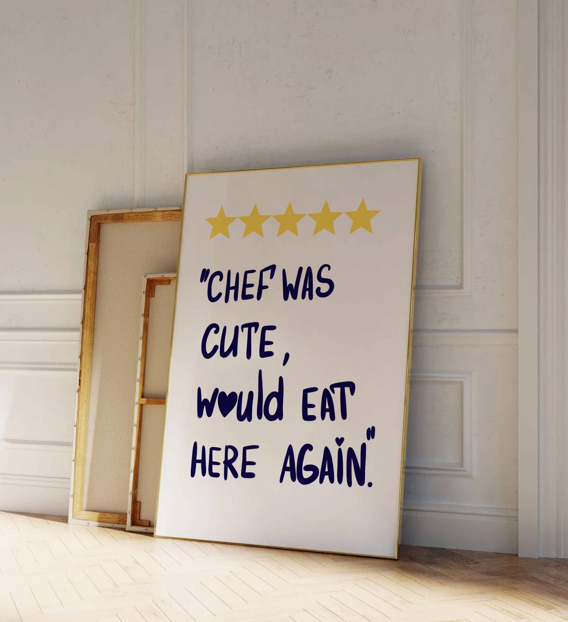 Chef Was Cute Would Eat Here Again 5 Star Kitchen Review Poster - Image 2
